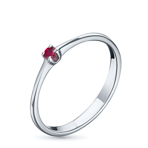 Классическое кольцо из серебра с рубином э0604кц09152400