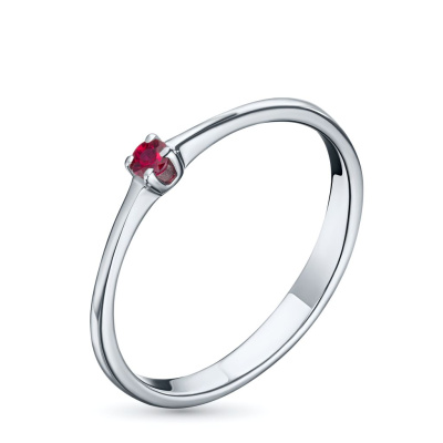 Классическое кольцо из серебра с рубином э0604кц09152400
