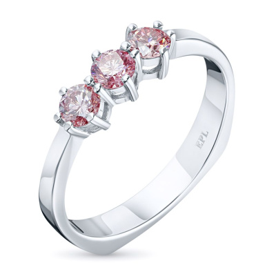 Кольцо из белого золота э0912кц07070100_pink