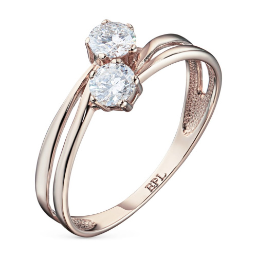 Кольцо из красного золота с бриллиантами э0201кц10092100