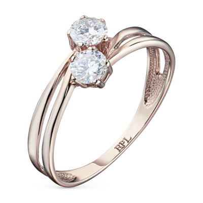 Кольцо из красного золота с бриллиантами э0201кц10092100