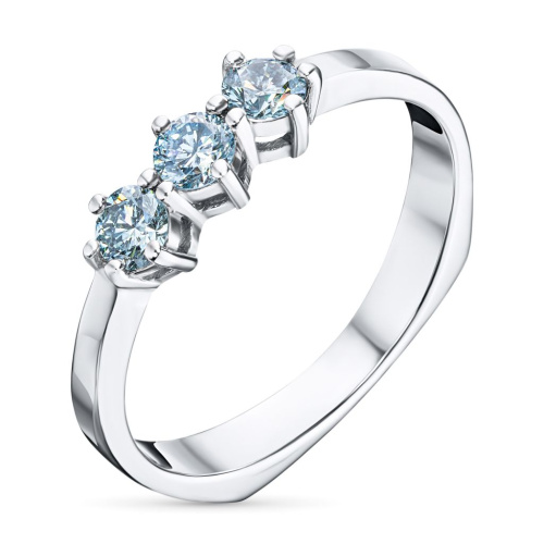 Классическое кольцо из белого золота э0912кц07070100_blue