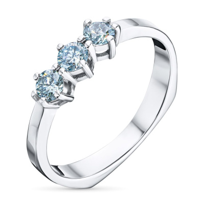 Классическое кольцо из белого золота э0912кц07070100_blue