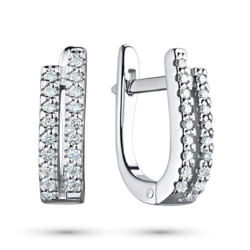 Серьги из белого золота с бриллиантами э0901сг09200109