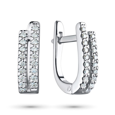 Серьги из белого золота с бриллиантами э0901сг09200109