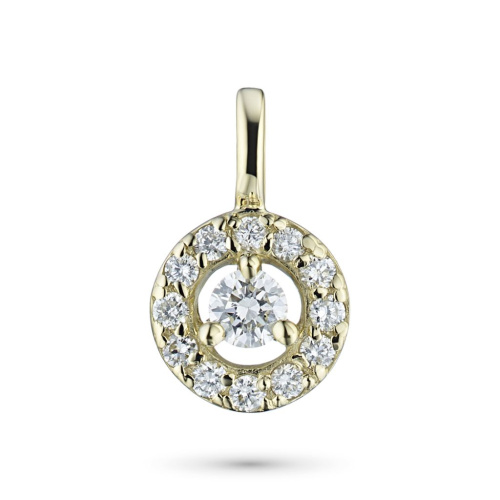 Подвеска из желтого золота с бриллиантами э0301пд10163700