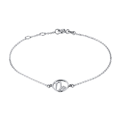 Браслет из серебра с бриллиантом э0601бр06210512