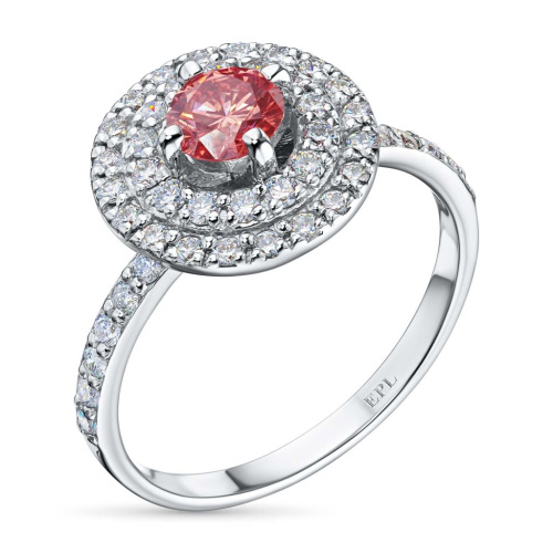 Классическое кольцо из белого золота э0912кц04201511_pink