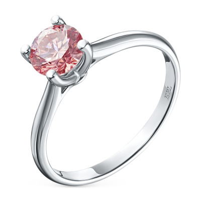 Классическое кольцо из белого золота э0912кц06200857_pink
