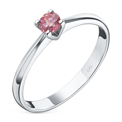 Классическое кольцо из белого золота э0912кц04091200_pink