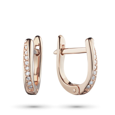 Серьги из красного золота с бриллиантами э0201сг06210501