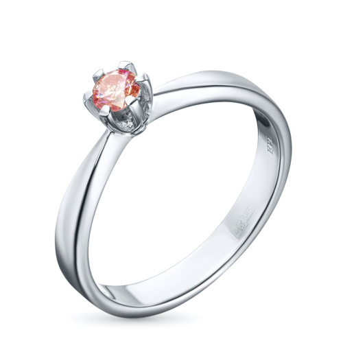 Классическое кольцо из белого золота э0912кц09190150_pink