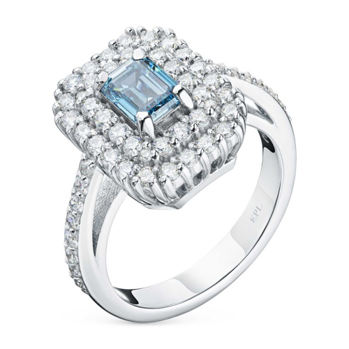 Классическое кольцо из белого золота э0912кц09211002_blue