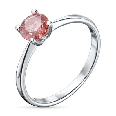Классическое кольцо из белого золота э4012кц06164200_pink