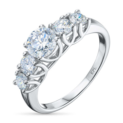 Классическое кольцо из белого золота э0912кц11190030_white