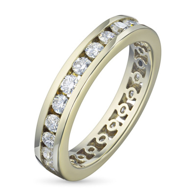 Классическое кольцо из желтого золота с бриллиантами э0301кц12093600