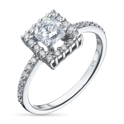 Классическое кольцо из белого золота э0912кц10220016_white