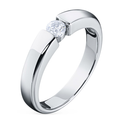Помолвочное кольцо из белого золота с бриллиантом э4001кц12154000