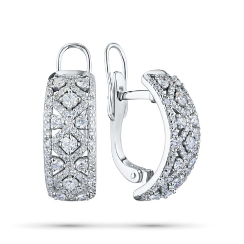 Серьги из белого золота с бриллиантами э0901сг11210918