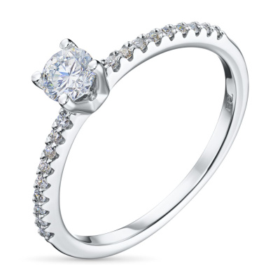 Помолвочное кольцо из белого золота э0912кц04202763_white