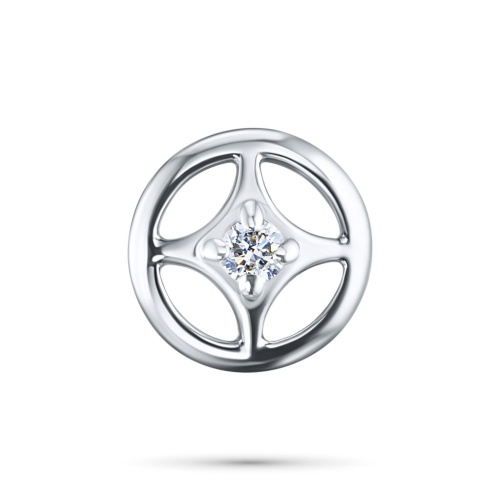 Подвеска из белого золота с бриллиантом э4001пд07210127