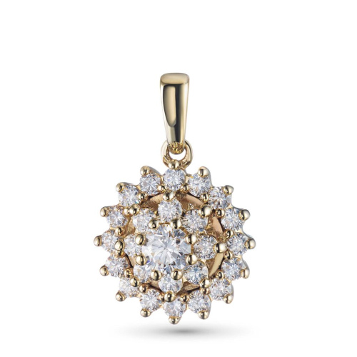 Классическая подвеска из желтого золота э0312пд07163600_white