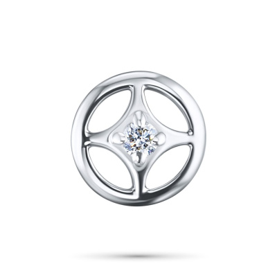 Подвеска из белого золота с бриллиантом э4701пд07210127