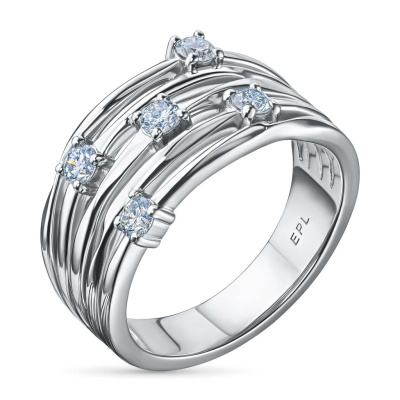Классическое кольцо из белого золота э4712кц04210653_white