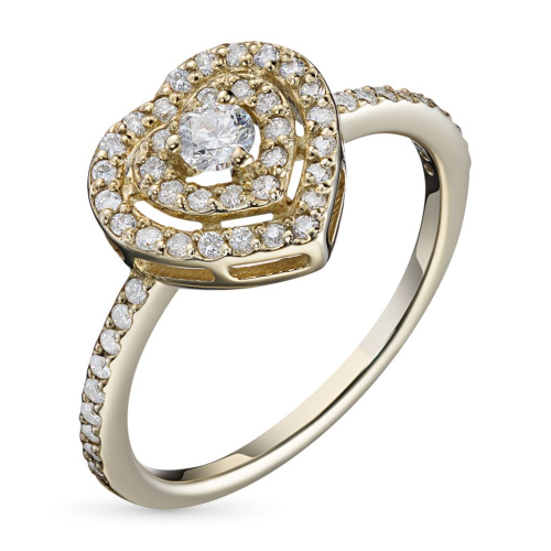 Кольцо из желтого золота с бриллиантами э0301кц03181700