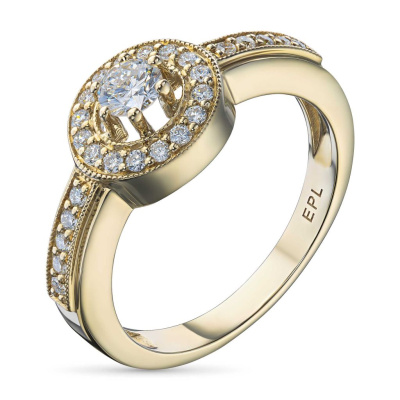 Классическое кольцо из желтого золота э0312кц02186800_white