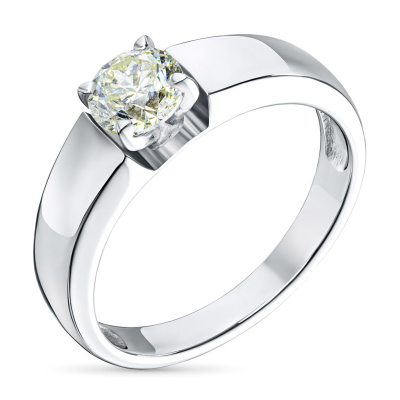 Помолвочное кольцо из белого золота с бриллиантом э4701кц01220883