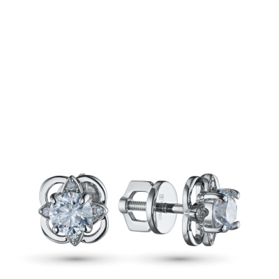 Пусеты из белого золота э4712пс07210361_white