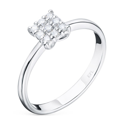 Классическое кольцо из белого золота э4712кц04210659_white