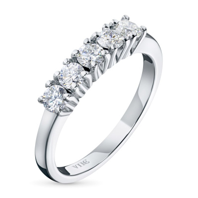 Классическое кольцо из белого золота э4712кц10161600_white