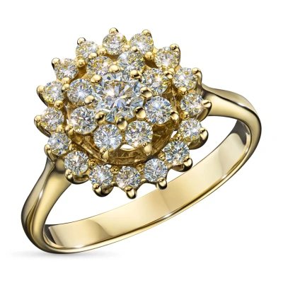 Классическое кольцо из желтого золота э0312кц07163600_white