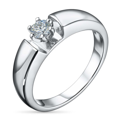 Помолвочное кольцо из серебра э0612кц04200102_white