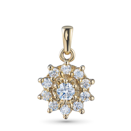 Классическая подвеска из желтого золота э0312пд04202940_white