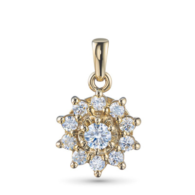 Классическая подвеска из желтого золота э0312пд04202940_white