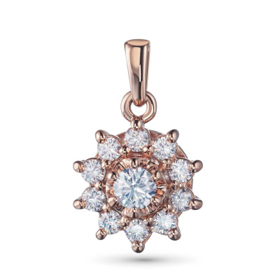 Классическая подвеска из красного золота э0212пд04202940_white