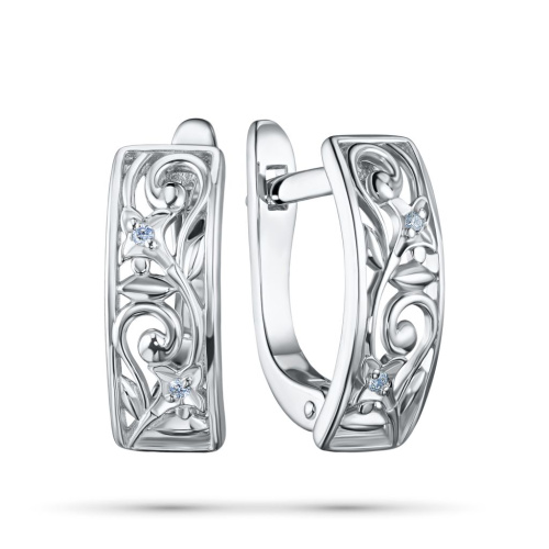 Серьги из серебра э0612сг09152600_white