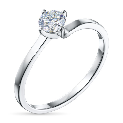 Классическое кольцо из белого золота э4712кц06220202