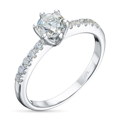 Кольцо из белого золота с бриллиантами э4001кц06210022