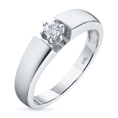 Классическое кольцо из белого золота э4712кц08186200_white