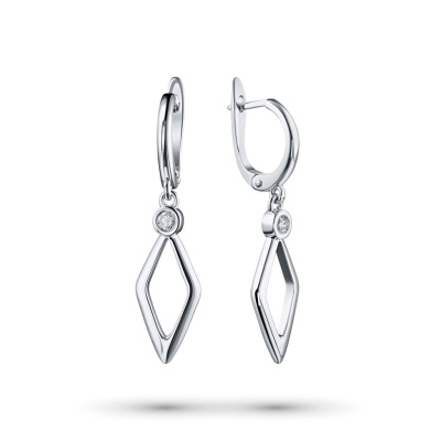 Серьги из серебра э0612сг09172200_white