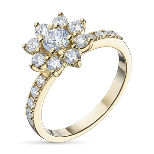 Классическое кольцо из желтого золота э0312кц03160700_white