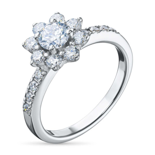 Классическое кольцо из белого золота э4712кц03160700_white