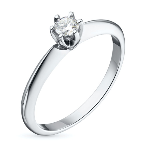 Помолвочное кольцо из белого золота с бриллиантом э4001кц05153100