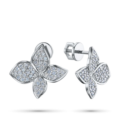 Пусеты из белого золота э0112пс08240363_white