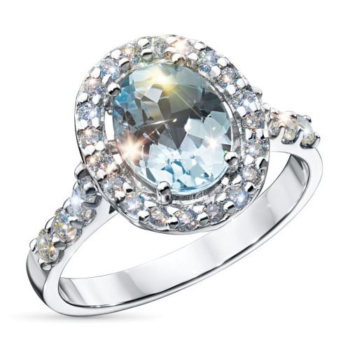 Кольцо из серебра с и топазом э0671кц04250366_white