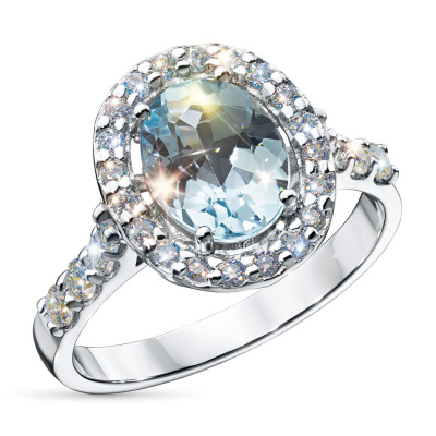 Кольцо из серебра с и топазом э0671кц04250366_white